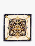 Aspinal of London Signature Shield Silk Square Scarf 90x90cm