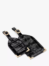 John Lewis Aspinal of London Croc Leather Luggage Tag Set of 2- Buy online at McGrocer