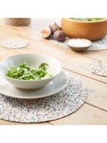 LIGA Beach Clean cork round placemats Multi set of 4, UK version
