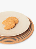 LIGA round cork placemats set of 6 natural, imported from the UK