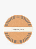 LIGA round cork placemats set of 6 natural, imported from the UK