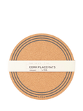 LIGA round cork placemats set of 6 natural, imported from the UK