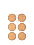 LIGA cork coasters set of 6 natural - British product