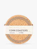 LIGA cork coasters set of 6 natural - British product