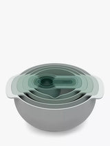 John Lewis Joseph Joseph Editions Mixing Bowls & Measuring Cups Nest Set Sage 9-Piece- Buy online at McGrocer