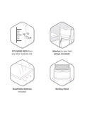 Snüz SnüzPod 4 Bedside Crib With 40x75cm Mattress (British brand)