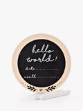 John Lewis baby arrival plaque plywood chalkboard design, UK version