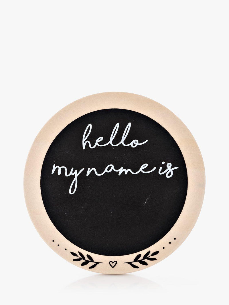 John Lewis baby arrival plaque plywood chalkboard design, UK version