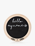 John Lewis baby arrival plaque plywood chalkboard design, UK version