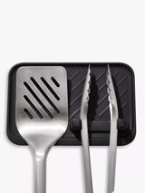 John Lewis OXO Good Grips Stainless Steel BBQ Turner, Tongs & Utensil Rest Set of 3- Buy online at McGrocer