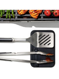OXO Good Grips 3-piece BBQ tool set with tongs turner rest (British brand)