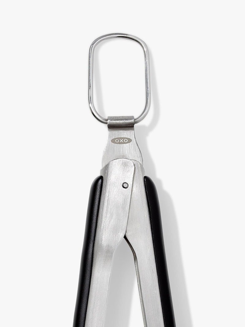 OXO stainless steel BBQ turner and tongs set from a British brand