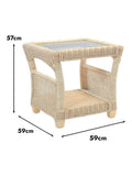Desser Dijon rattan side table, imported from the UK