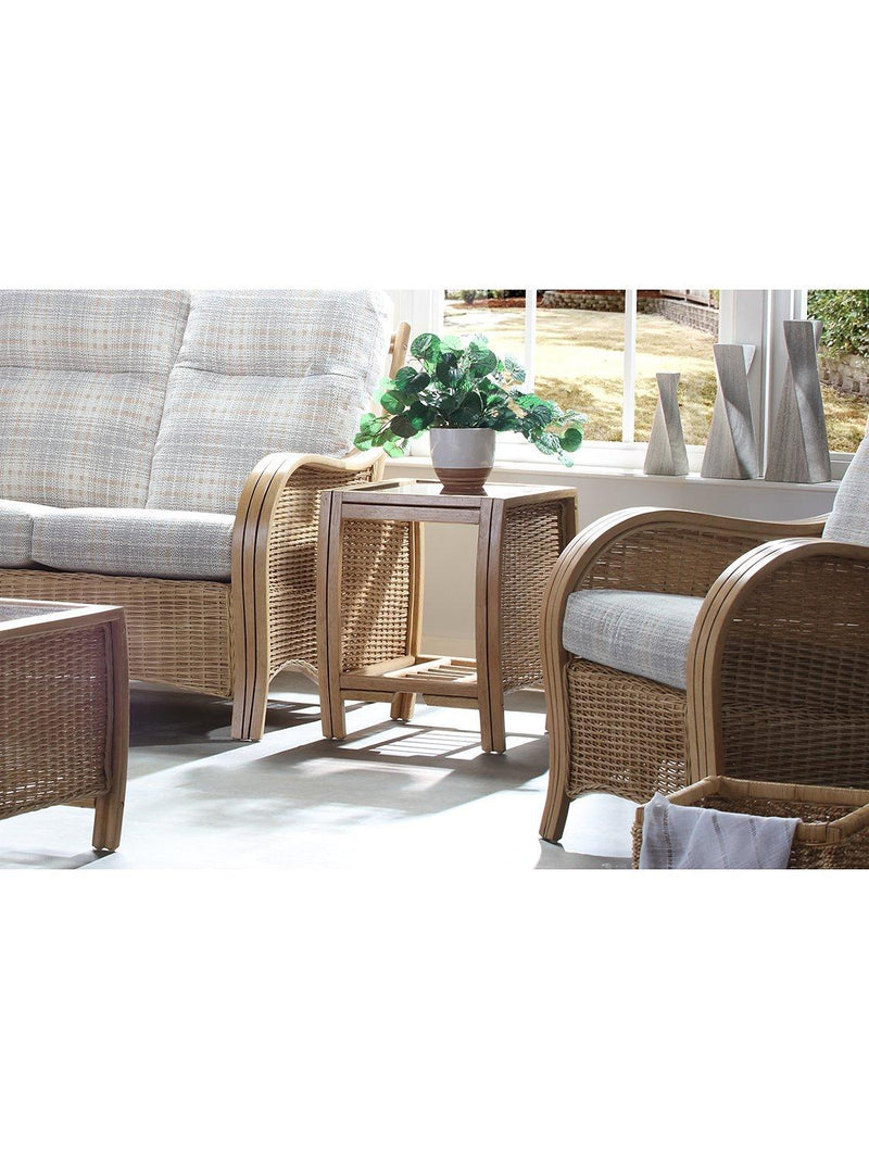 Desser rattan side table natural finish 47cm - British product