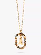 John Lewis PDPAOLA Alphabet Initial Crystal Pendant Necklace Gold/Multi- Buy online at McGrocer