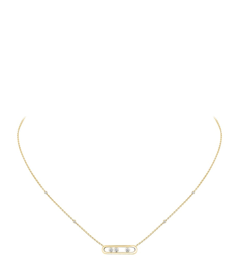 Messika Baby Move Classique yellow gold diamond necklace 45cm (British brand)