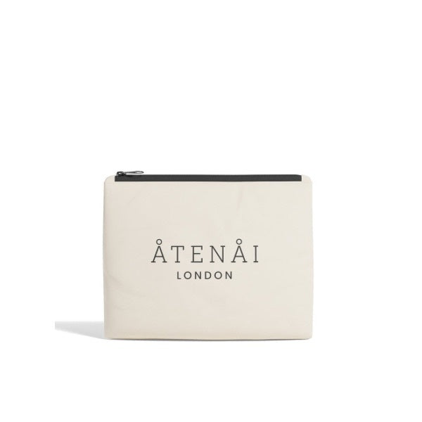 Atenai London cotton canvas beauty pouch, natural colour - British product