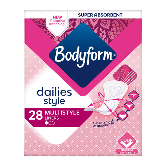 Bodyform Dailies Multistyle Normal Panty Liners x28
