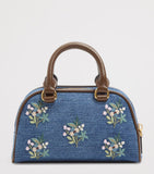 Valentino Garavani denim VLogo Signature top-handle bag 11x19x4cm, imported from the UK