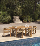 Eichholtz Teak Donato outdoor dining chair in Grade A teak (British brand)