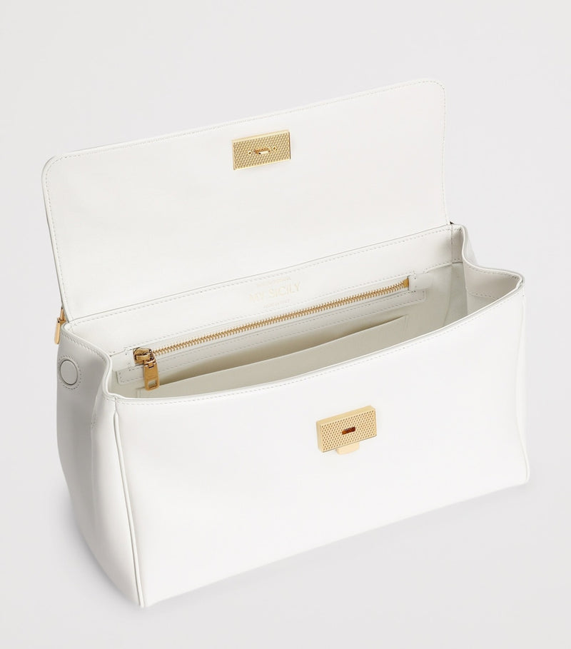 Dolce&Gabbana My Sicily top-handle bag in plongé calfskin, imported from the UK