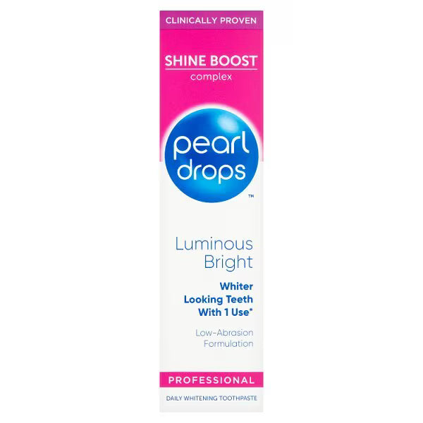 Pearl Drops Luminous Bright White Toothpolish 75ml (British brand)