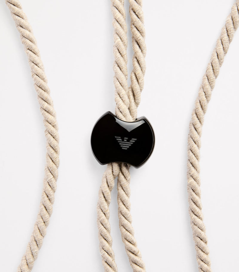 Emporio Armani beaded rope necklace, imported from the UK