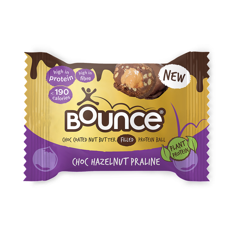 Bounce chocolate hazelnut praline plant protein ball 40g - British product
