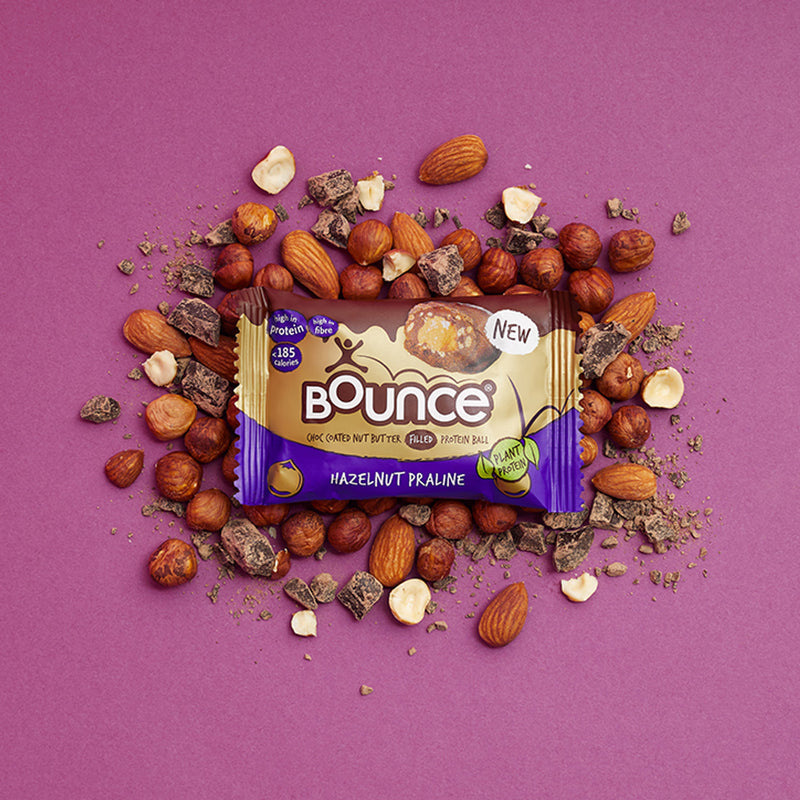 Bounce chocolate hazelnut praline plant protein ball 40g - British product