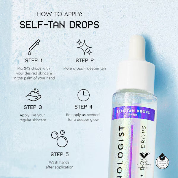 Tanologist Face and Body Self Tan Drops Medium 30ml (British brand)