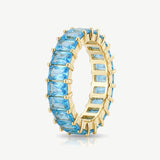MUCHV gold emerald cut turquoise ring, UK version