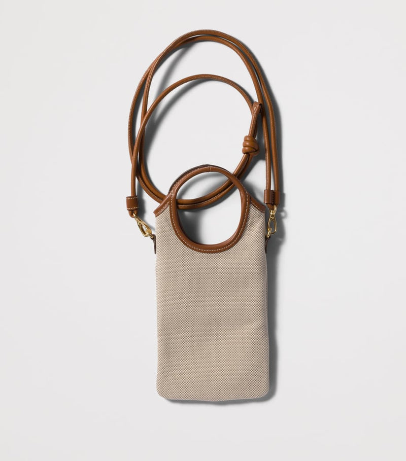 Miu Miu canvas logo phone case with card slot, UK version