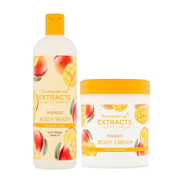 Superdrug Extracts Mango Body Care Bundle 500ml - British product
