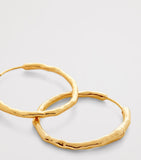 Monica Vinader medium gold vermeil hoop earrings (British brand)