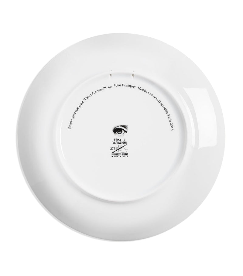 Fornasetti Tema e Variazioni wall plate No. 373 26cm ceramic, UK version