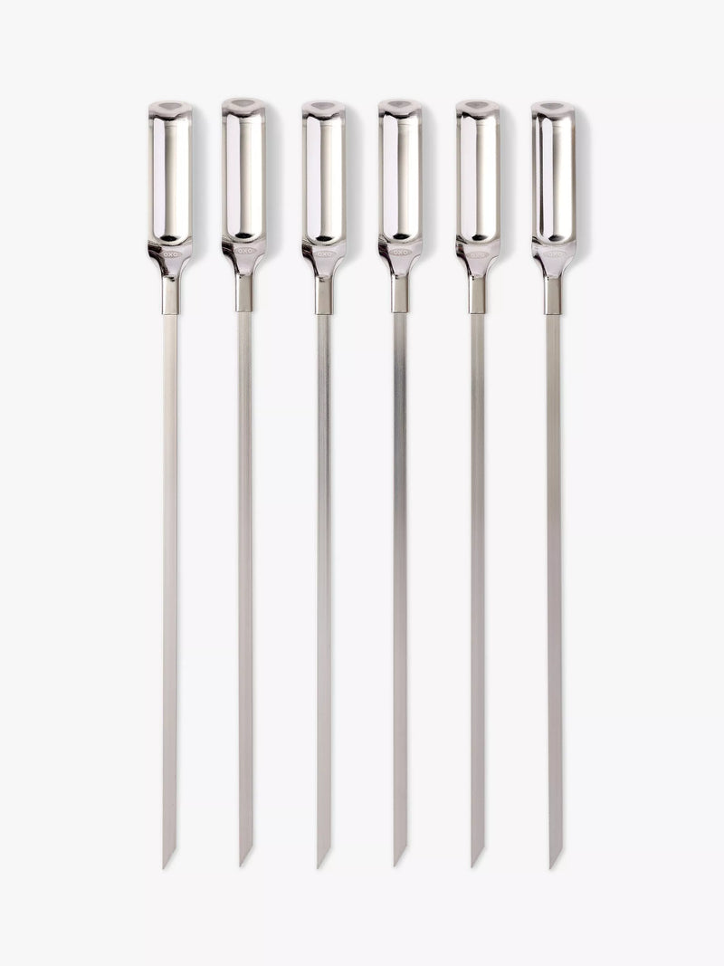 OXO stainless steel BBQ skewers pack of 6 - British product