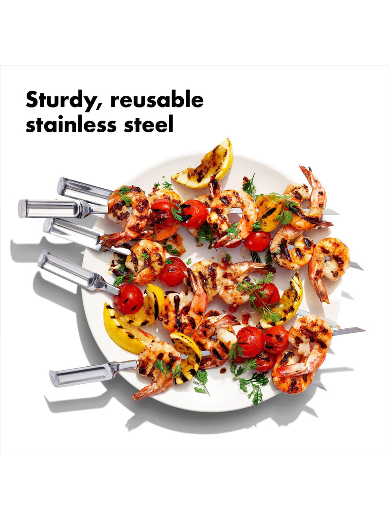 OXO stainless steel BBQ skewers pack of 6 - British product