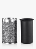 Pewter Bottle Chiller with Insulated Liner and Grape Motif