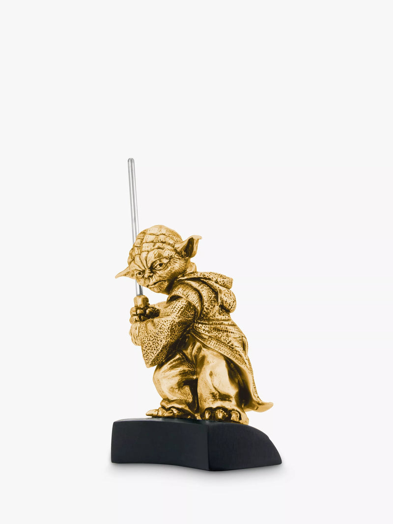 Royal Selangor Star Wars Yoda figurine gold gilded, UK version