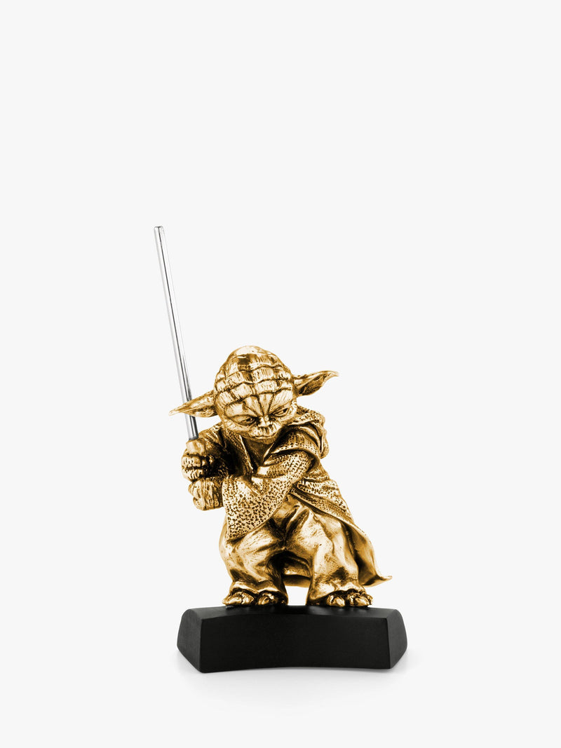 Royal Selangor Star Wars Yoda figurine gold gilded, UK version