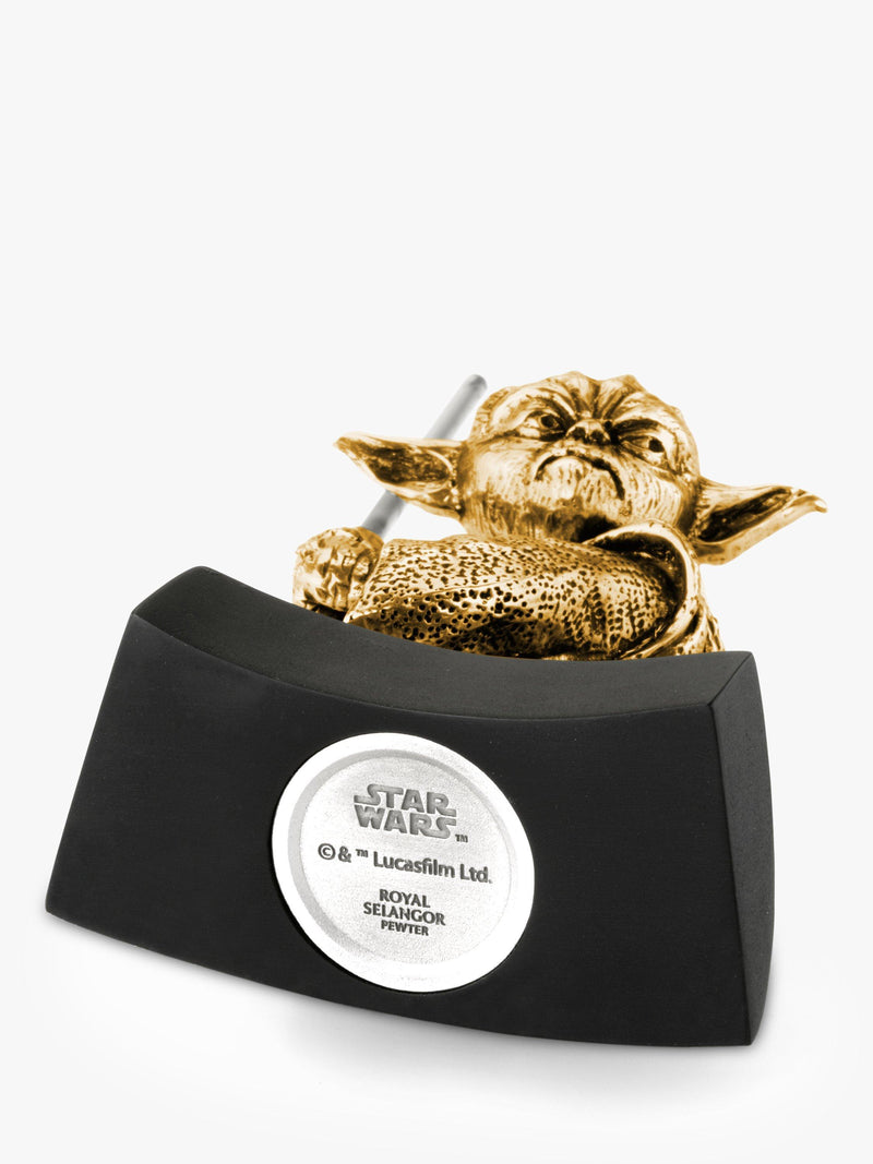 Royal Selangor Star Wars Yoda figurine gold gilded, UK version