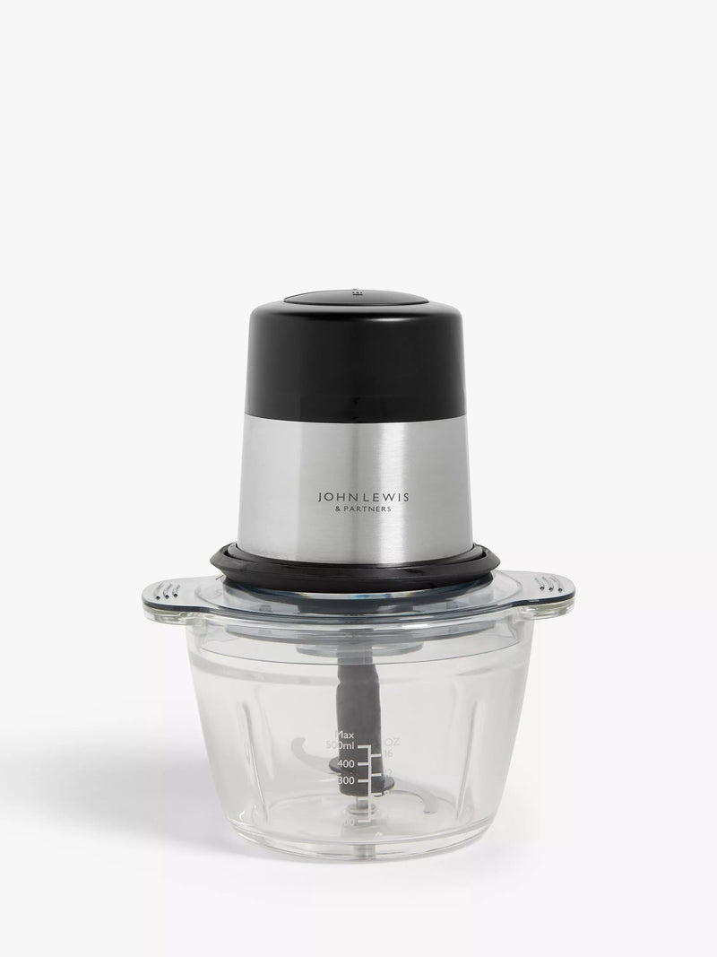 John Lewis Mini Food Chopper 500W motor glass bowl - British product