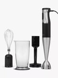 John Lewis hand blender black with accessories, imported from the UK