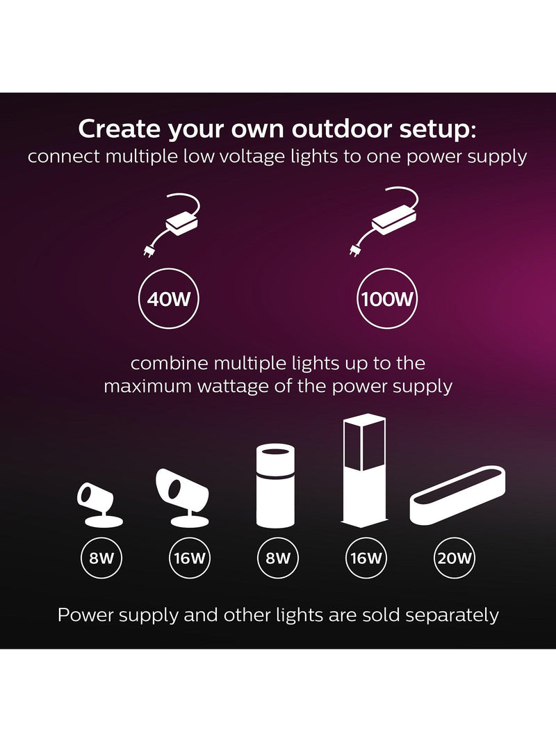 Philips Hue Amarant Linear LED outdoor spotlight (British brand)