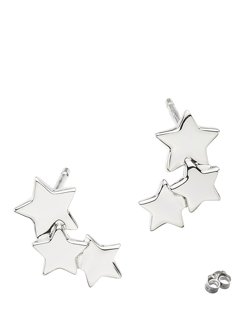 Kit Heath sterling silver star gazer galaxy stud earrings for pierced ears, UK version