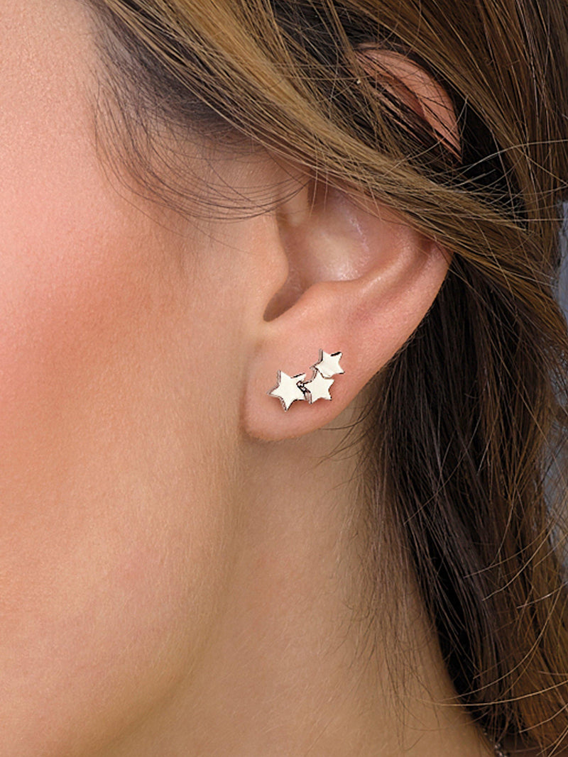 Kit Heath sterling silver star gazer galaxy stud earrings for pierced ears, UK version