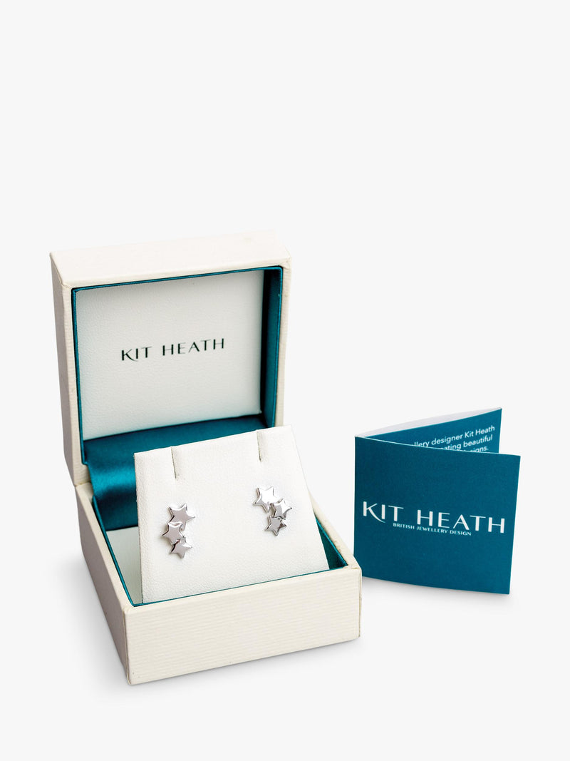 Kit Heath sterling silver star gazer galaxy stud earrings for pierced ears, UK version