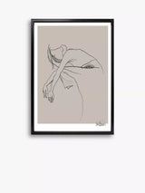 John Lewis Brookpace Lascelles Anna Bulow 'Flow 8' Limited Edition Framed Print, 75 x 55cm, Grey- Buy online at McGrocer