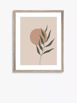 John Lewis Brookpace Lascelles Botanical Leaf Scandi Framed Print, Brown, 57 x 47cm- Buy online at McGrocer