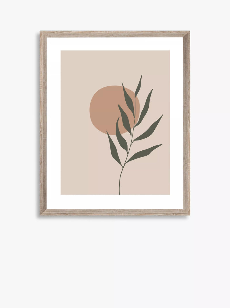 Brookpace Lascelles botanical leaf framed print 57x47cm, UK version